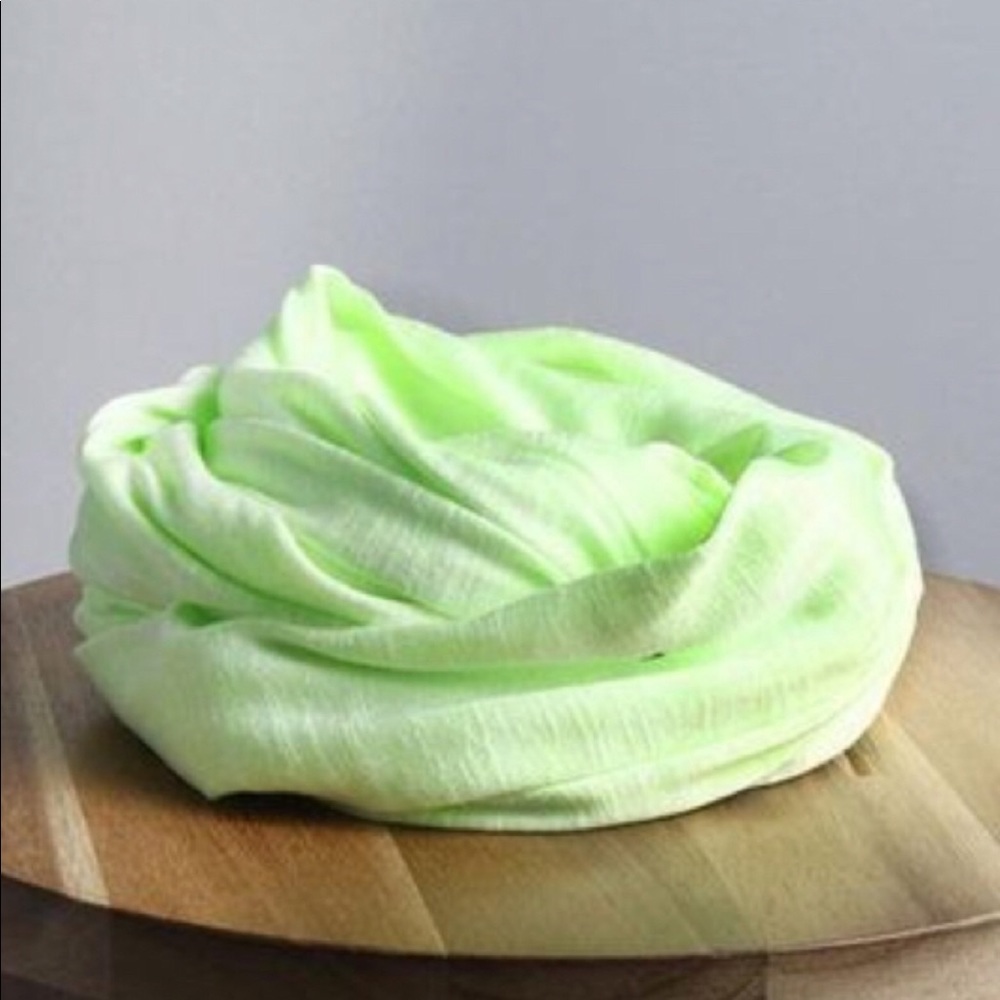 NWOT Lime Green Infinity Scarf